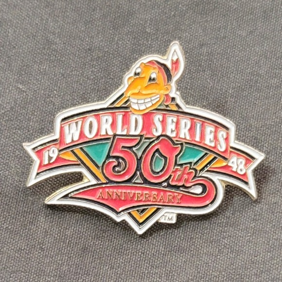 MLB Other - Vtg 1998 MLB Cleveland Indians 50th Anniversary Lapel Pin